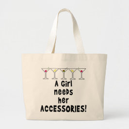 Cocktailväskor, tjejen behöver sina accessoarer jumbo tygkasse