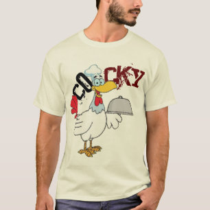 Cocky, Chicken serverar Chiken Dinner Tshirt T Shirt