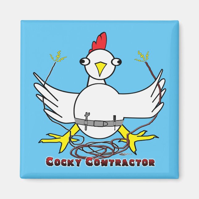 Cocky Contraktor Magnet (Framsidan)