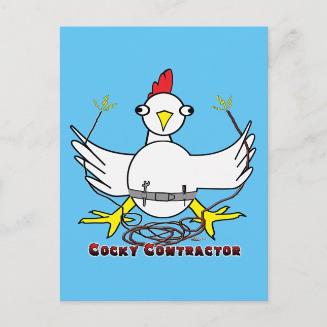Cocky Contraktor Vykort (Framsida)