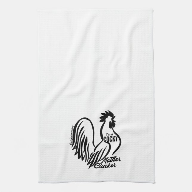 Cocky Mor Clucker Dish Towel Kökshandduk (Vertikal)