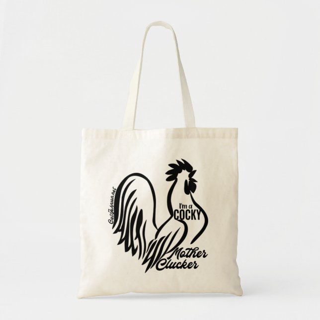Cocky Mor Clucker Tote Bag Tygkasse (Framsidan)