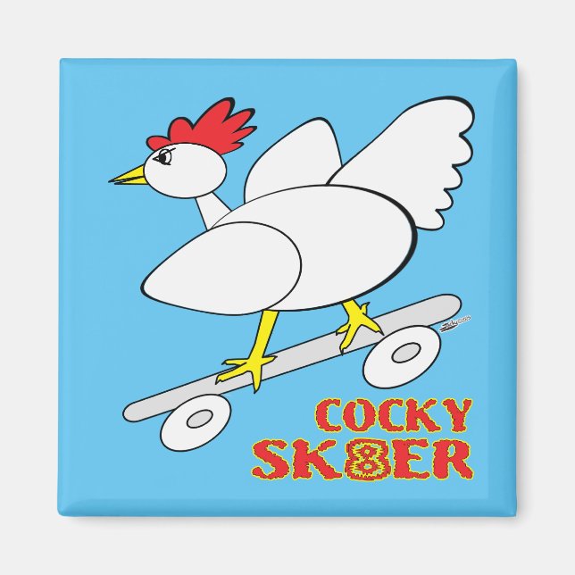 Cocky Skater Magnet (Framsidan)