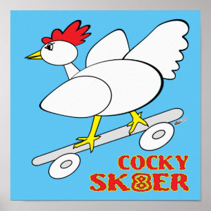 Cocky Skater Poster