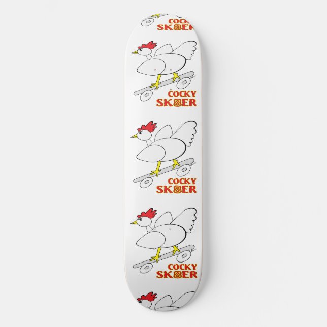 Cocky Skater Skateboard Bräda 21,5 Cm (Framsida)