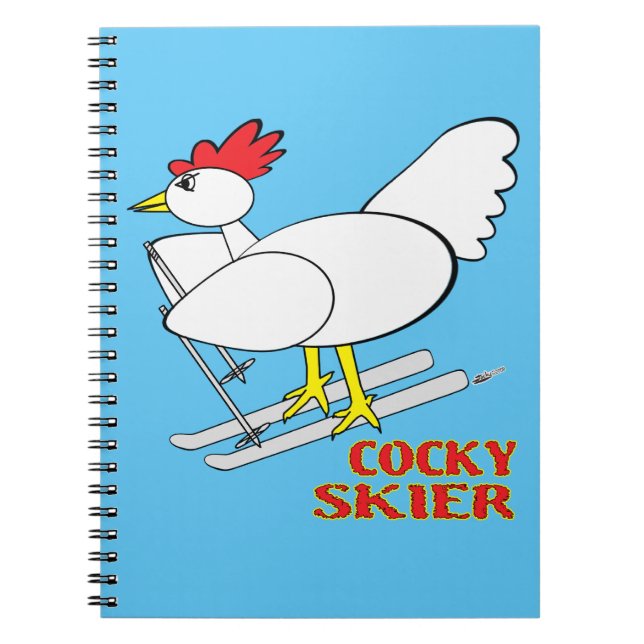 Cocky Skier Anteckningsbok (Framsidan)