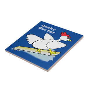 Cocky Surfer Kakelplatta