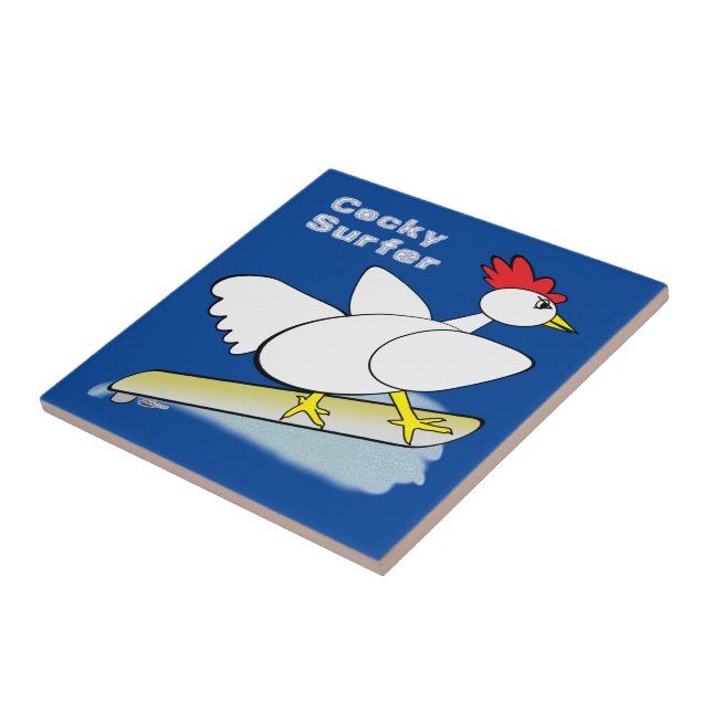 Cocky Surfer Kakelplatta (Sidan)