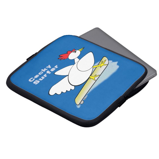 Cocky Surfer Laptop Fodral (Framsida topp)