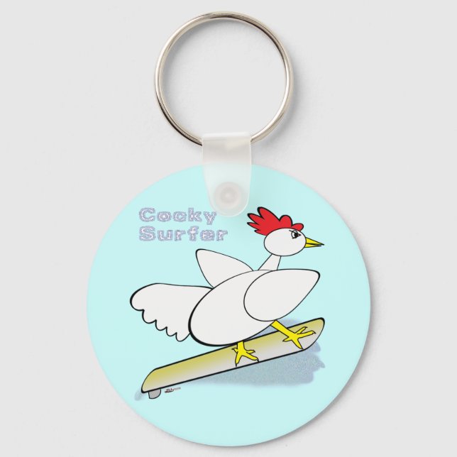 Cocky Surfer Nyckelring (Framsida)