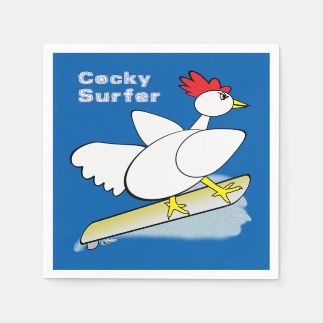 Cocky Surfer Pappersservett (Framsidan)