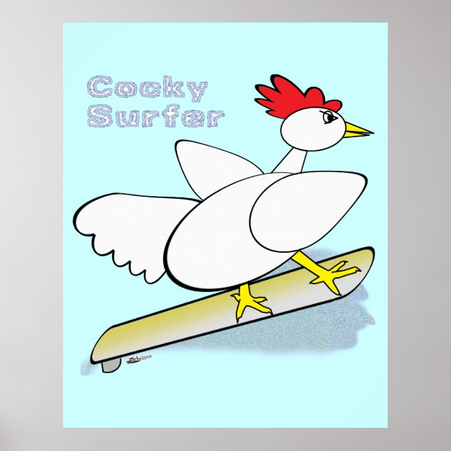Cocky Surfer Poster (Framsidan)