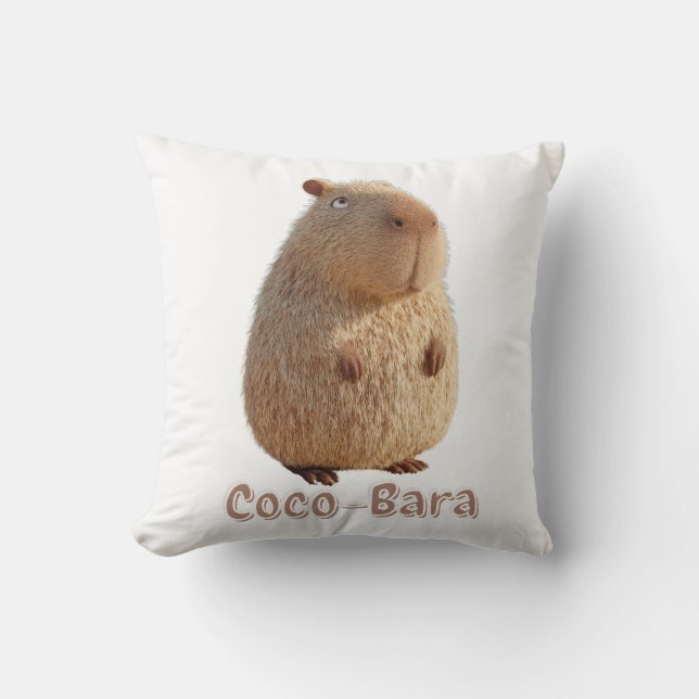 Coco-Bara Vibes. Capybara Core: Coconut Couture Kudde (Framsida)