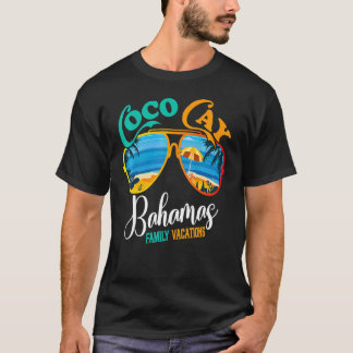 Coco Cay Bahamas Familjesemester Solglasögon Palm  T Shirt