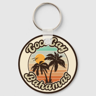 Coco Cay Bahamas Retro Sunset Souvenirs 60-tal Nyckelring