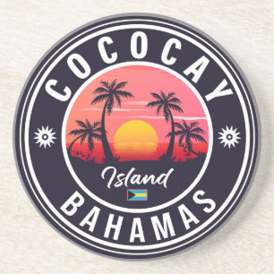 Coco Cay Bahamas Retro Sunset Souvenirs 60-tal Underlägg