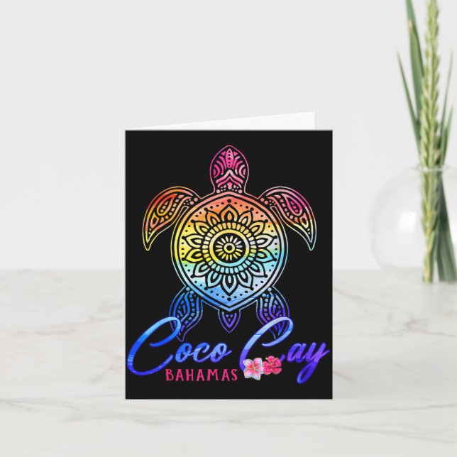 Coco cay tie-dye havssköldpadda  kort (Framsida)