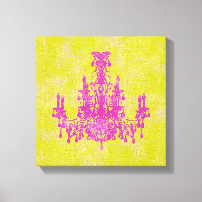 Coco Chandelier ~ CHANGE FÄRG 12 x 12,75 tum tjock Canvastryck (Framsida)