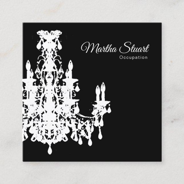 Coco Chandelier CHANGE FÄRG - Fyrkantigt Visitkort (Framsida)