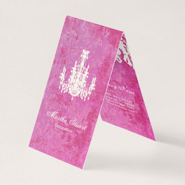 Coco Chandelier FÄRG, PAPPRA alternativ och altern Visitkort (Framsida)