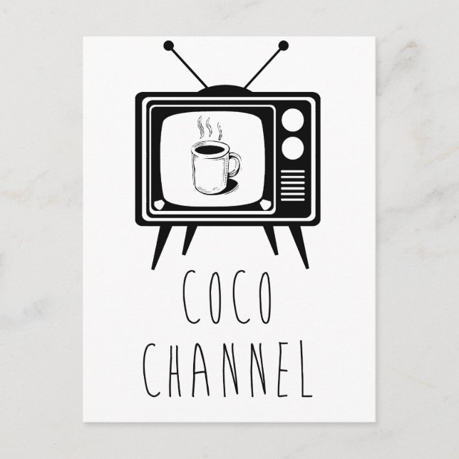 Coco Channel söt, snyggt Vykort (Framsida)