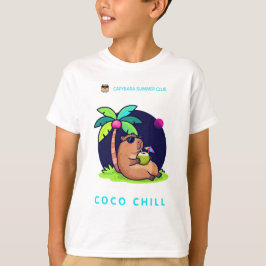Coco Chill Capybara Sommar Klubb – Tropisk Capybar T Shirt