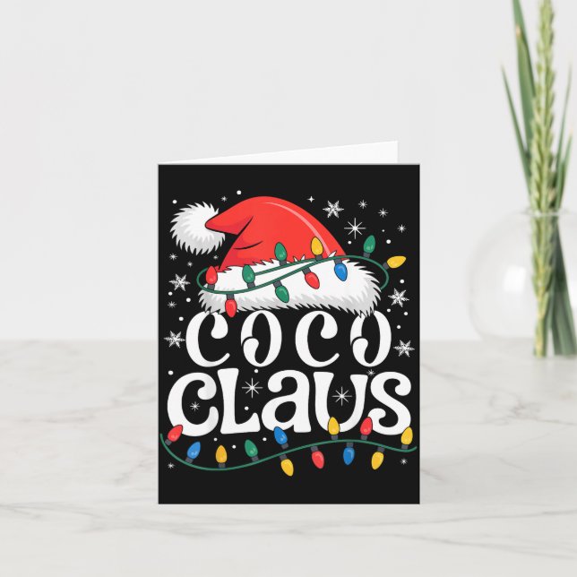 Coco Claus Funny Xmas Christmas Grandma Holiday St Kort (Framsida)
