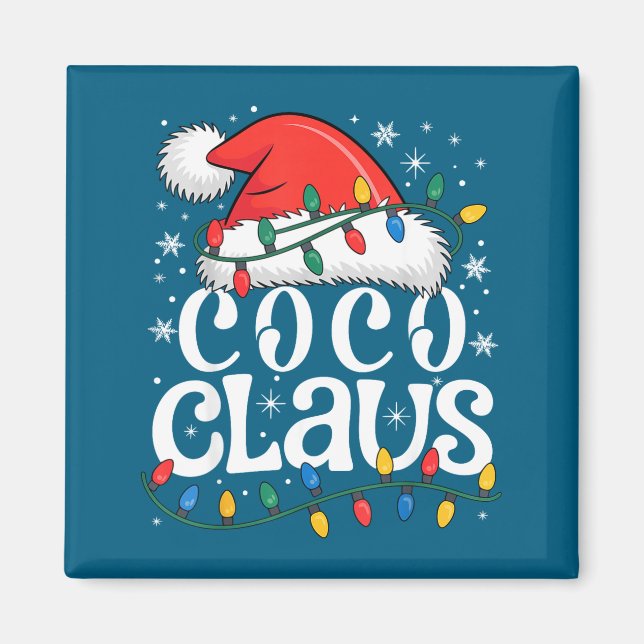 Coco Claus Funny Xmas Christmas Grandma Holiday St Magnet (Framsidan)
