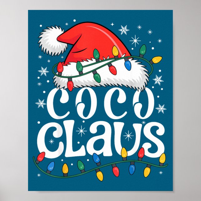 Coco Claus Funny Xmas Christmas Grandma Holiday St Poster (Framsidan)