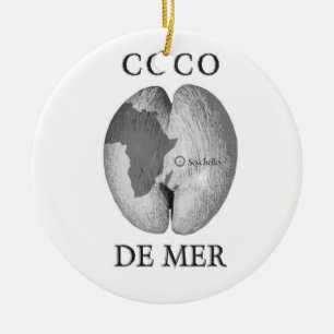 Coco De Mer Smycka Julgransprydnad Keramik