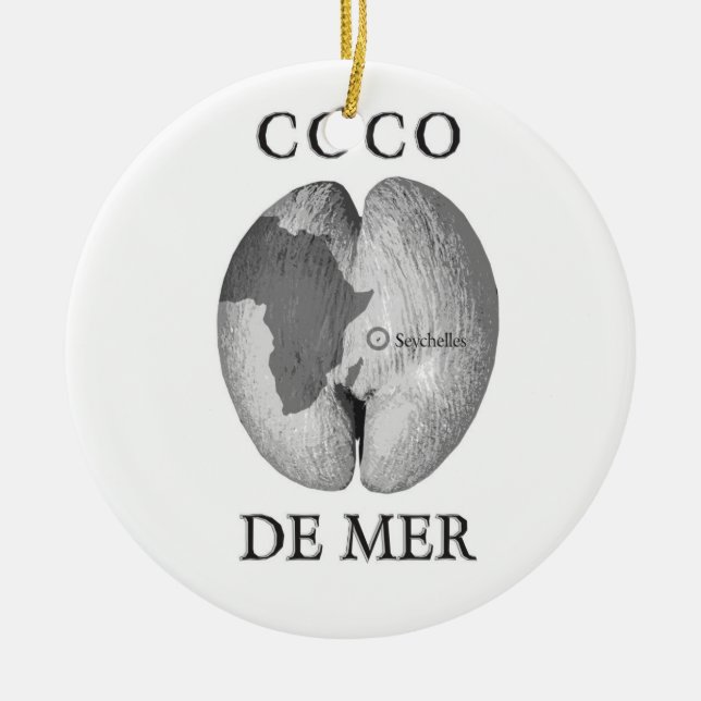 Coco De Mer Smycka Julgransprydnad Keramik (Framsidan)
