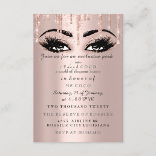 Coco Event Drips Rose Eyelash Formell Smink Inbjudningar