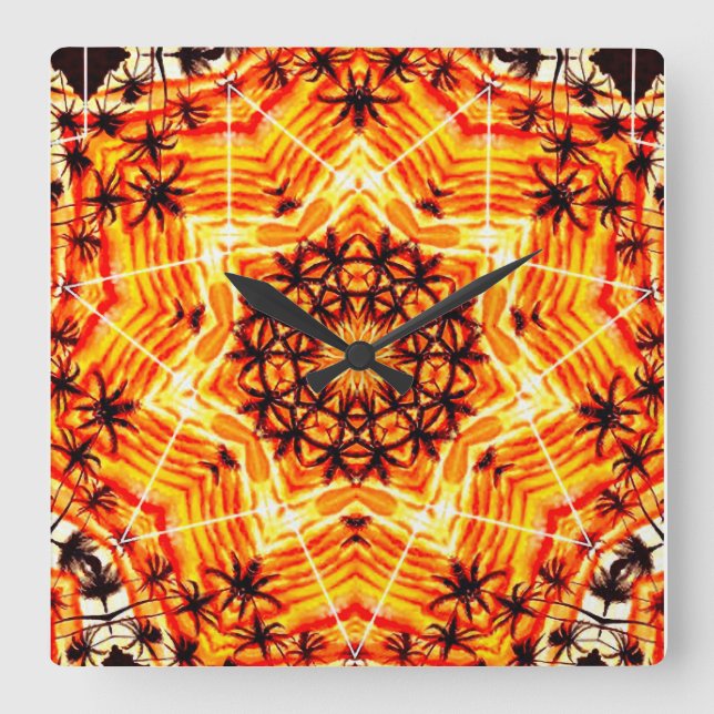 Coco Handflatan Star Fyrkantig Klocka (Framsida)