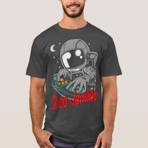 Coco Jambo Astronaut Tecknad spelar upp Dj T-Shirt