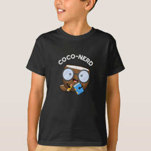 Coco-nerd Funny Fruit Coconut Pun Mörk BG T Shirt