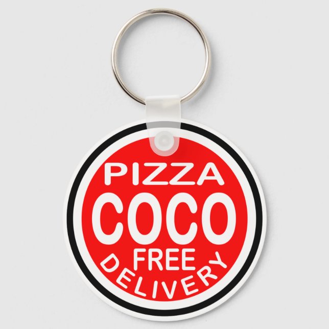 Coco Pizza Delivery Nyckelring (Framsida)