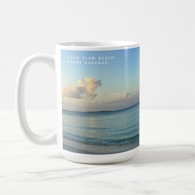 Coco Plum Beach Exuma Bahamas Kaffemugg (Vänster)