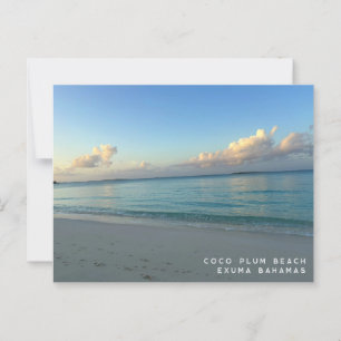 Coco Plum Beach Exuma Bahamas Vykort