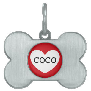 ❤️ COCO:s märkre av sällskapsdjur med DAL Namnbricka Husdjur
