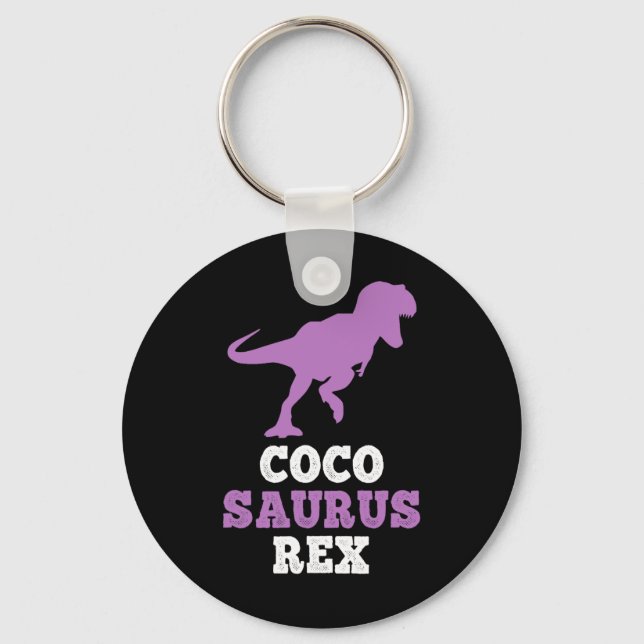 Coco-saurus Rex Dino Dinosaur Cocosaurus Rolig  Nyckelring (Framsida)