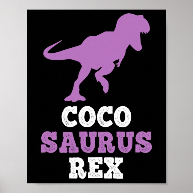 Coco-saurus Rex Dino Dinosaur Cocosaurus Rolig  Poster (Framsidan)