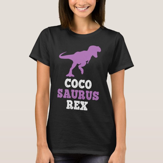 Coco-saurus Rex Dino Dinosaur Cocosaurus Rolig  T Shirt (Framsida)