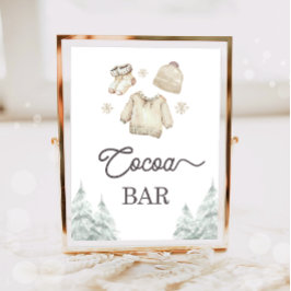 Cocoa Bar Varm Choklad Bar Baby Det Är Kallt Utanf Poster