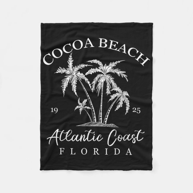 Cocoa Beach, Florida Beach Design Tribal Turtle Gi Fleecefilt (Framsidan)