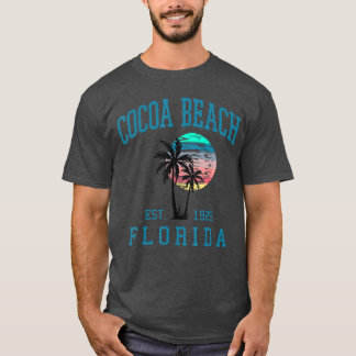 Cocoa Beach Florida Beach Retro Sunset Handflatan T Shirt