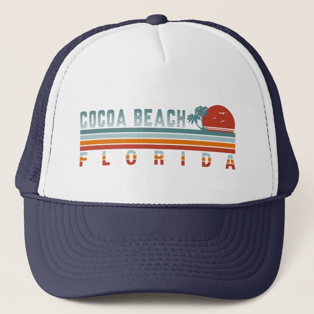 Cocoa Beach Florida Retro Sunset Souvenirs 60 Keps (Framsida)