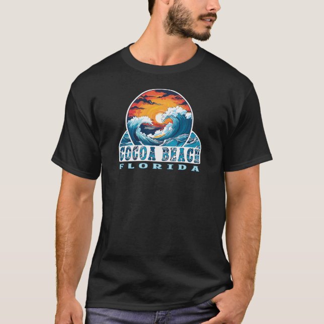 Cocoa Beach Florida Surfers T-Shirt (Framsida)