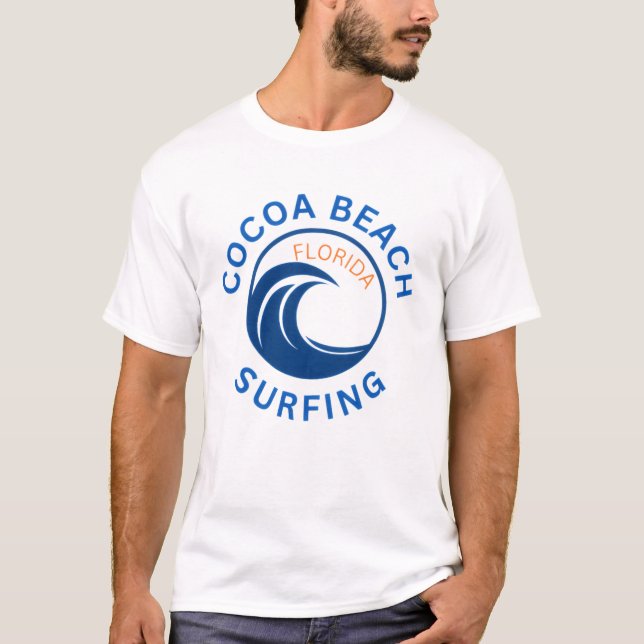 Cocoa Beach Florida Surfing T-Shirt (Framsida)