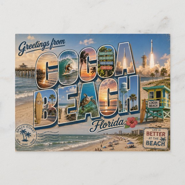 Cocoa Beach, Florida vykort (Framsida)