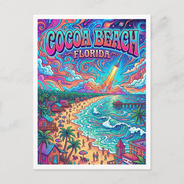 Cocoa Beach Florida Vykort (Framsida)